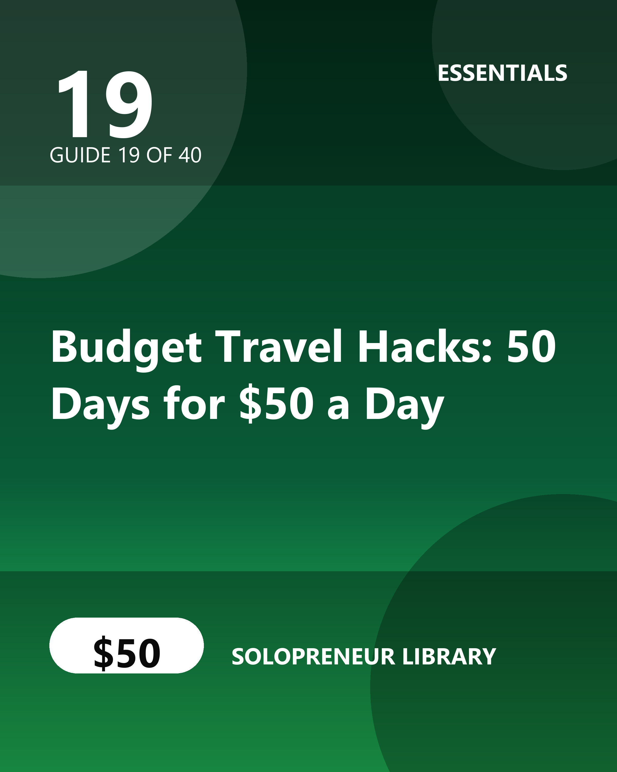 Budget Travel Hacks: 50 Days for $50 a Day