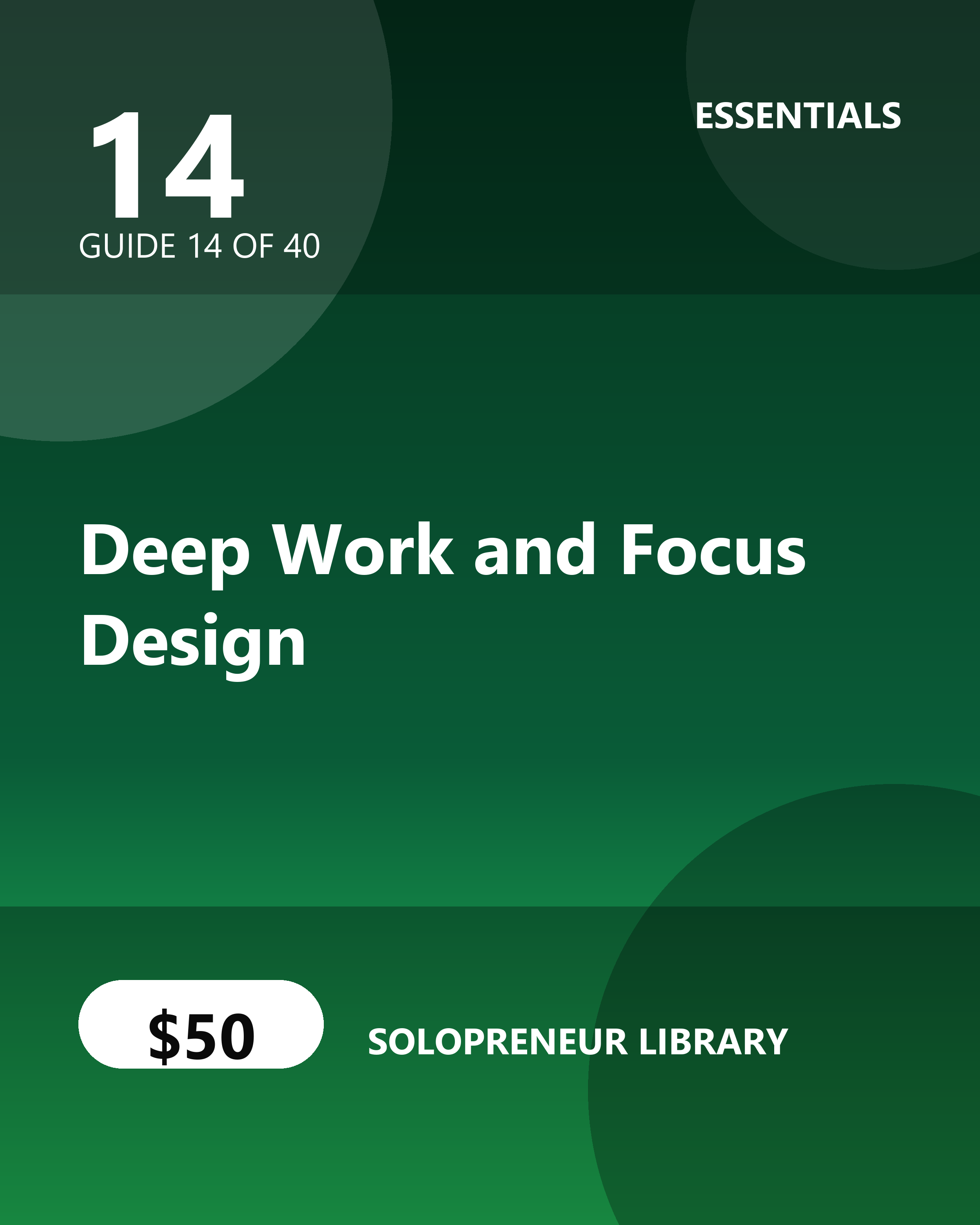 Deep Work and Focus Design