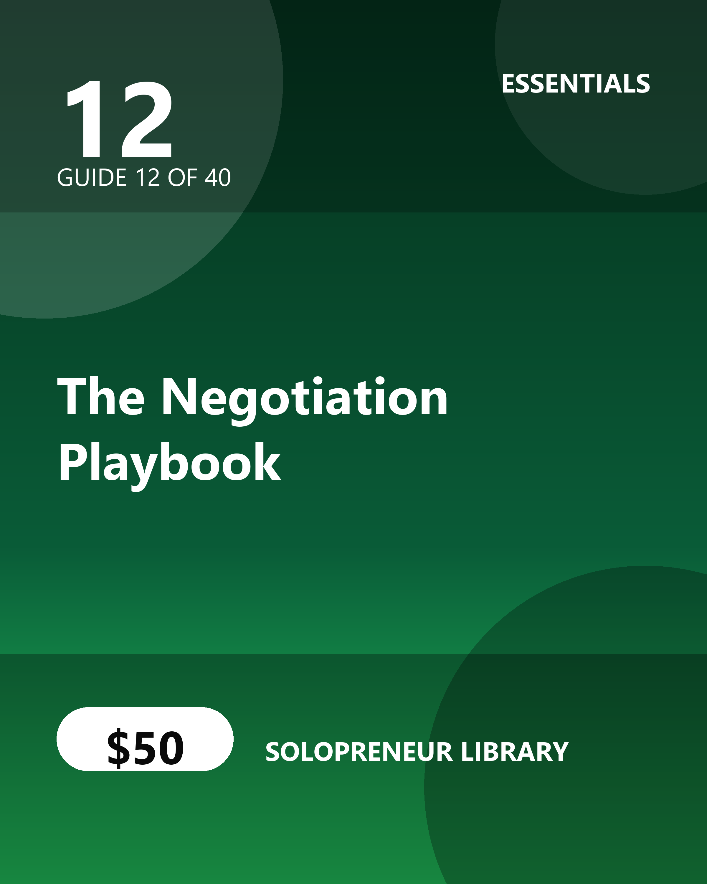 The Negotiation Playbook