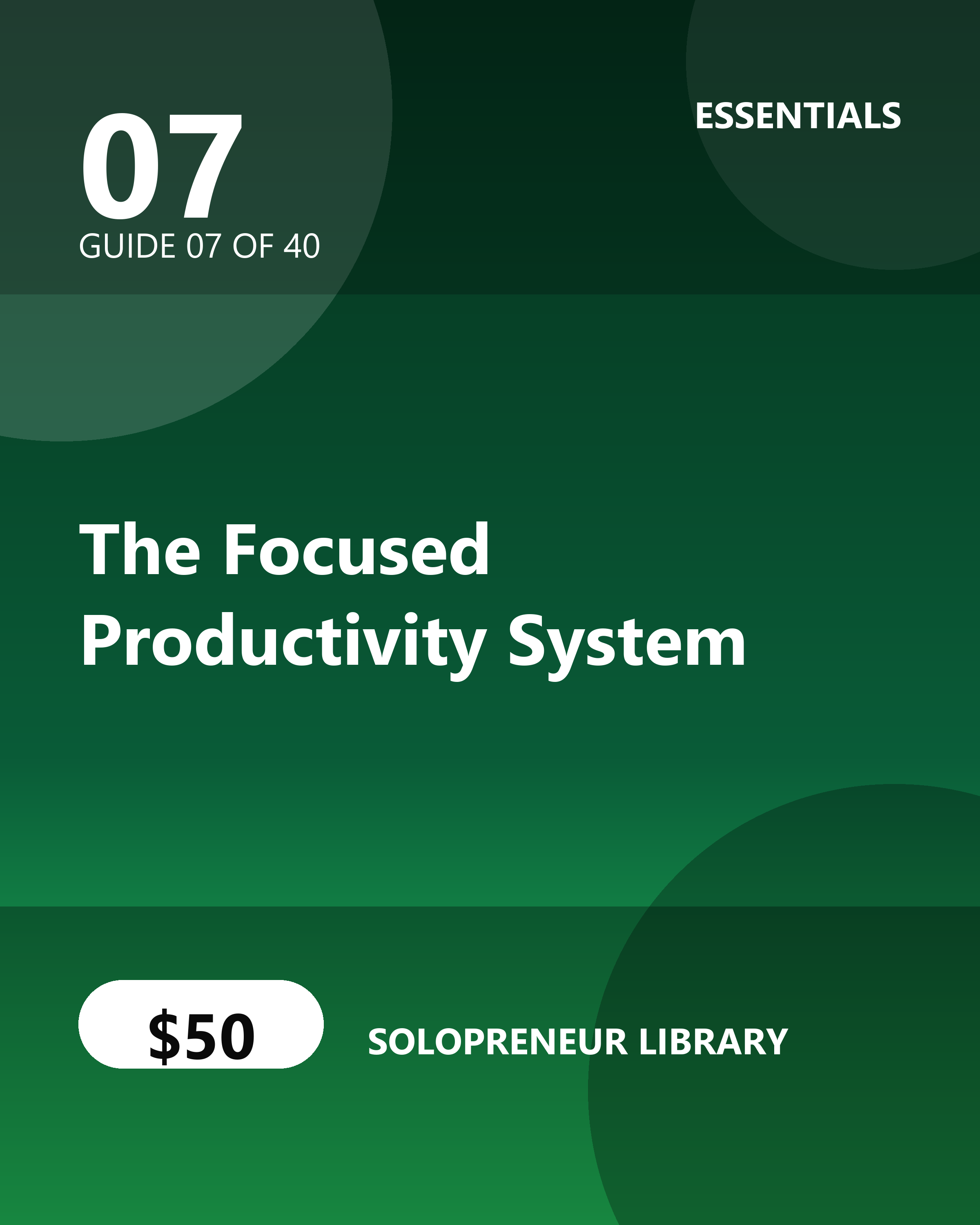 The Focused Productivity System